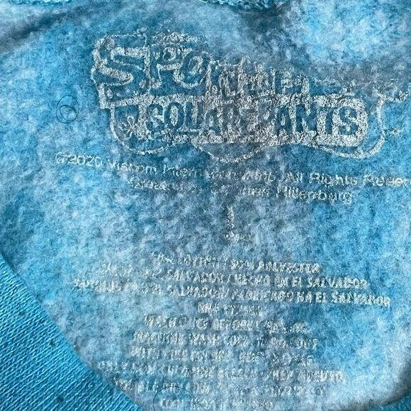 Spongebob Tie Dye Nickelodeon Fleece Sweatshirt womens size L Sponge Bob - Picture 3 of 5